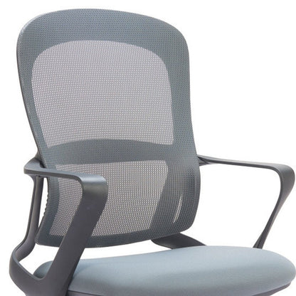Gray and Black Adjustable Height Swivel Rolling Office Chair HomeRoots