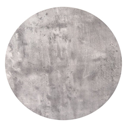 Set of Two Gray and Black Wood and Steel Round Nested Coffee Tables