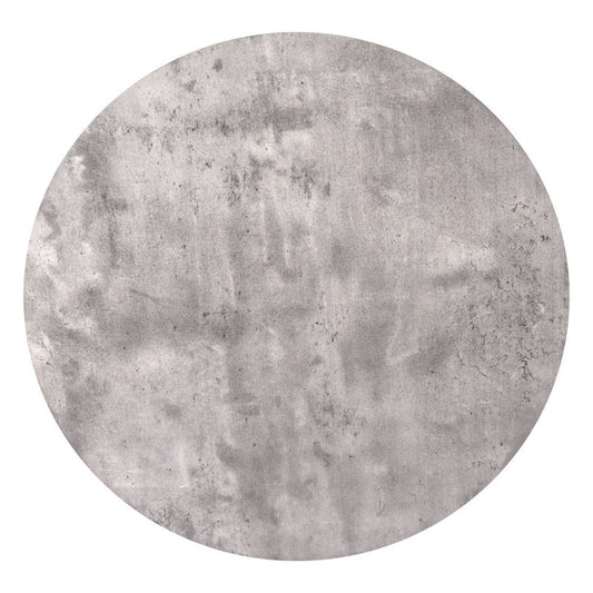 Set of Two Gray and Black Wood and Steel Round Nested Coffee Tables