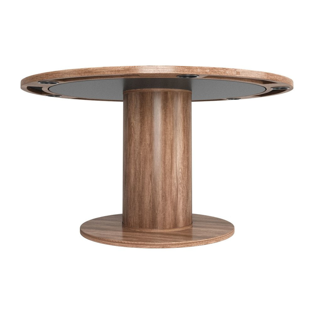 54" Natural And Black Round Convertible Game Table HomeRoots