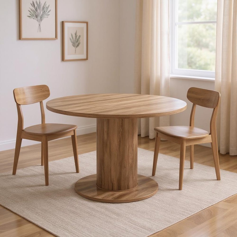 54" Natural And Black Round Convertible Game Table HomeRoots