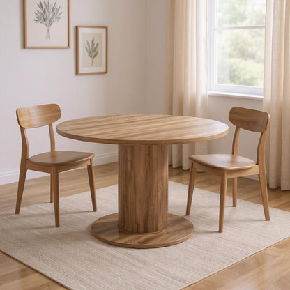 54" Natural And Black Round Convertible Game Table HomeRoots