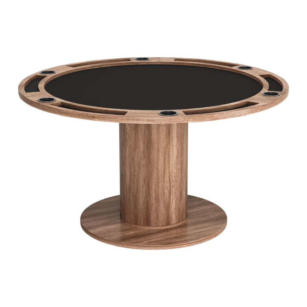 54" Natural And Black Round Convertible Game Table HomeRoots