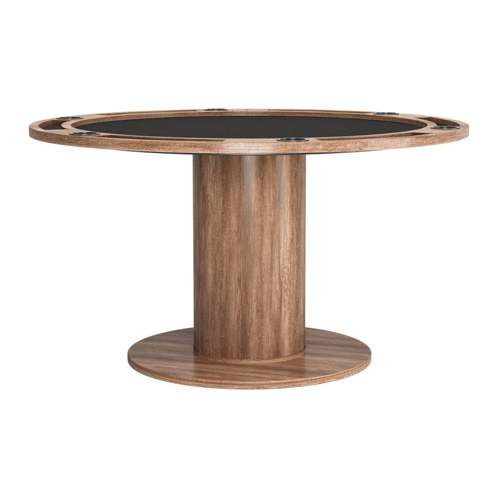 54" Natural And Black Round Convertible Game Table HomeRoots