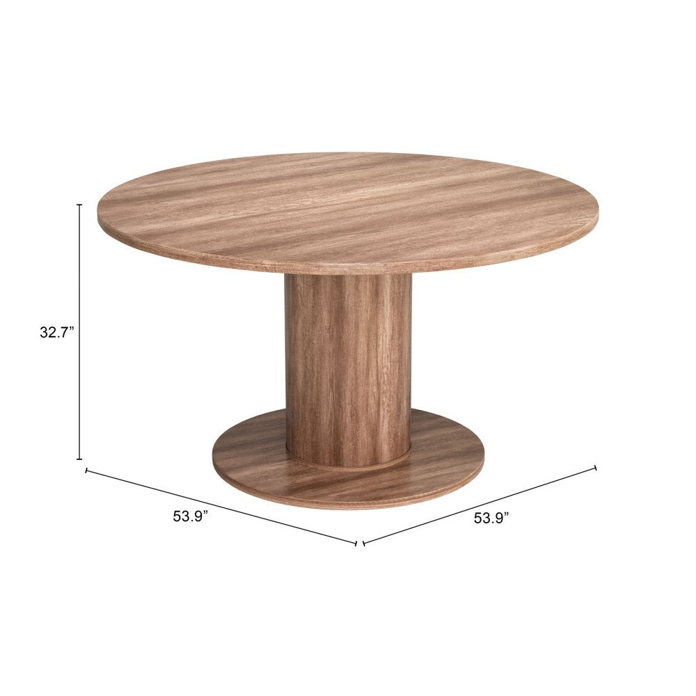 54" Natural And Black Round Convertible Game Table HomeRoots
