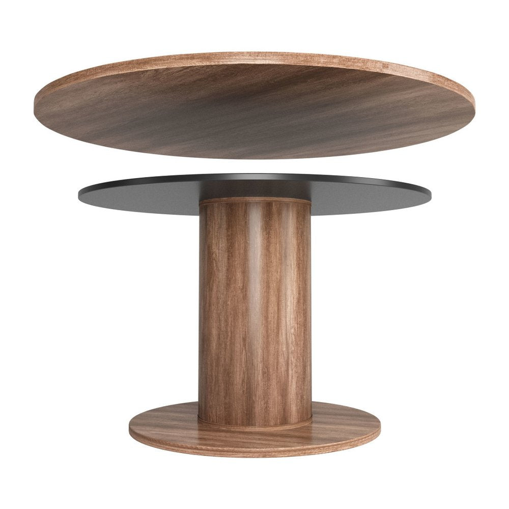 54" Natural And Black Round Convertible Game Table HomeRoots