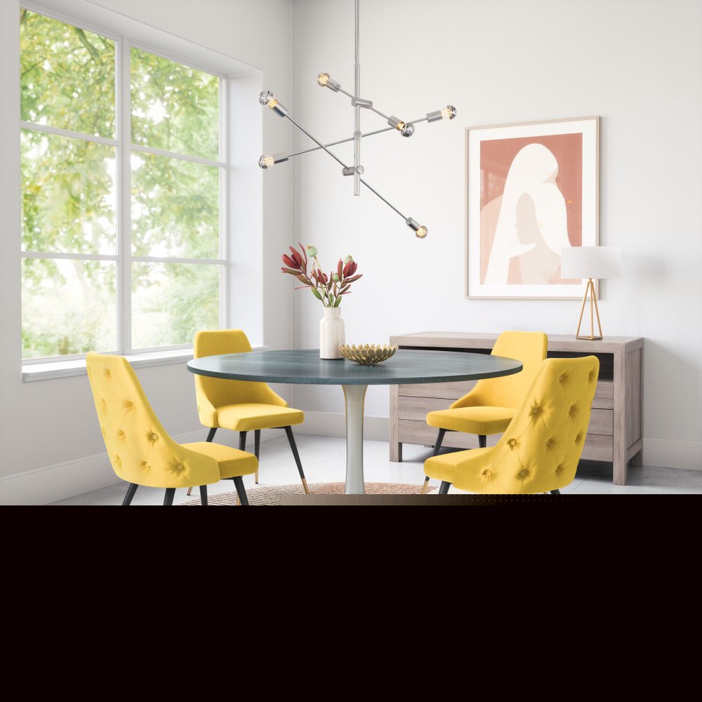 60" Gray and Silver Marble and Aluminum Pedestal Base Round Top Dining Table HomeRoots