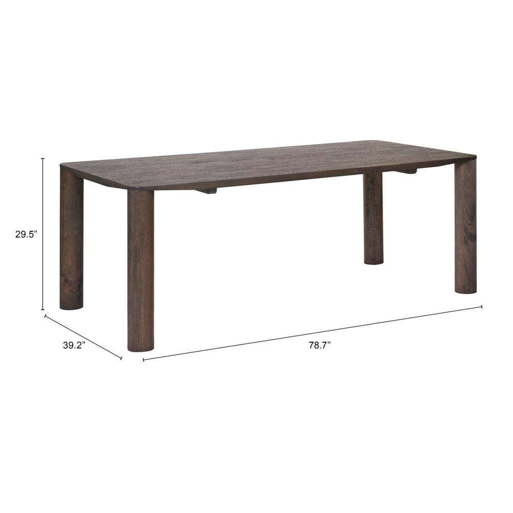 79" Espresso Solid Wood Dining Table HomeRoots