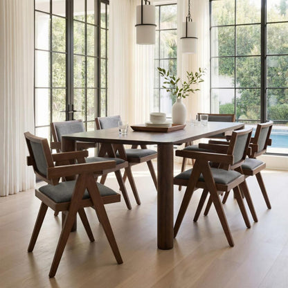 79" Espresso Solid Wood Dining Table HomeRoots