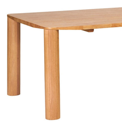 79" Natural Solid Wood Dining Table HomeRoots