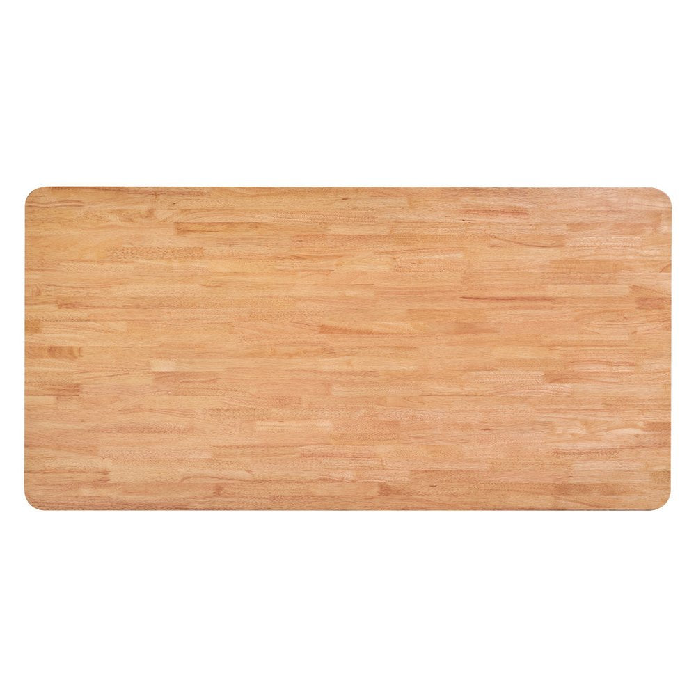 79" Natural Solid Wood Dining Table HomeRoots