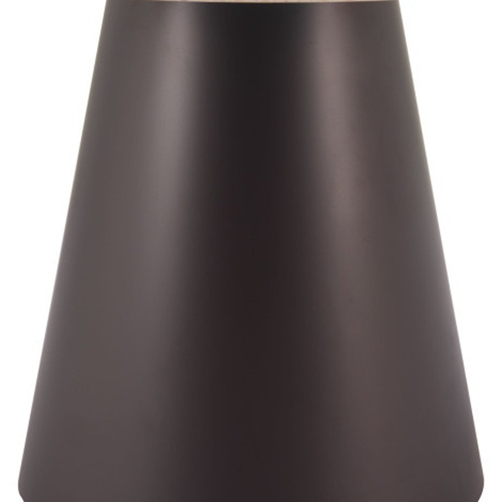 48" Beige and Black Wood and Steel Faux Terrazzo Round Top Dining Table HomeRoots