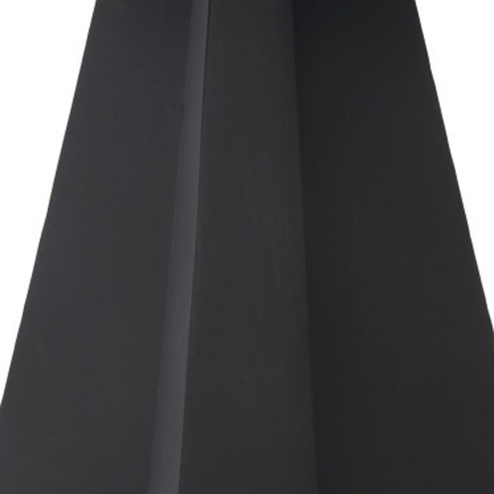 48" White and Black Sintered Stone and Steel Pedestal Base Round Dining Table HomeRoots