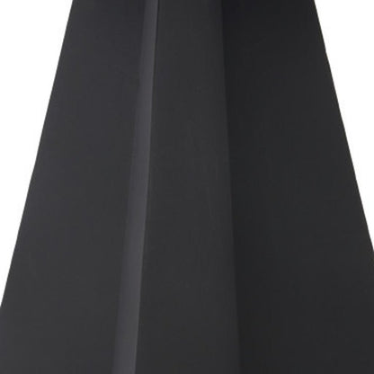 48" White and Black Sintered Stone and Steel Pedestal Base Round Dining Table HomeRoots