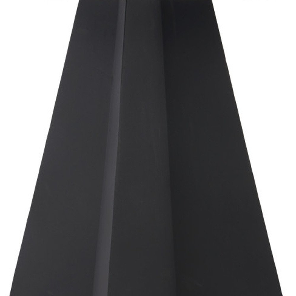48" White and Black Sintered Stone and Steel Pedestal Base Round Dining Table HomeRoots