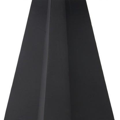 48" White and Black Sintered Stone and Steel Pedestal Base Round Dining Table HomeRoots