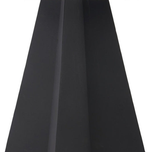 48" White and Black Sintered Stone and Steel Pedestal Base Round Dining Table HomeRoots