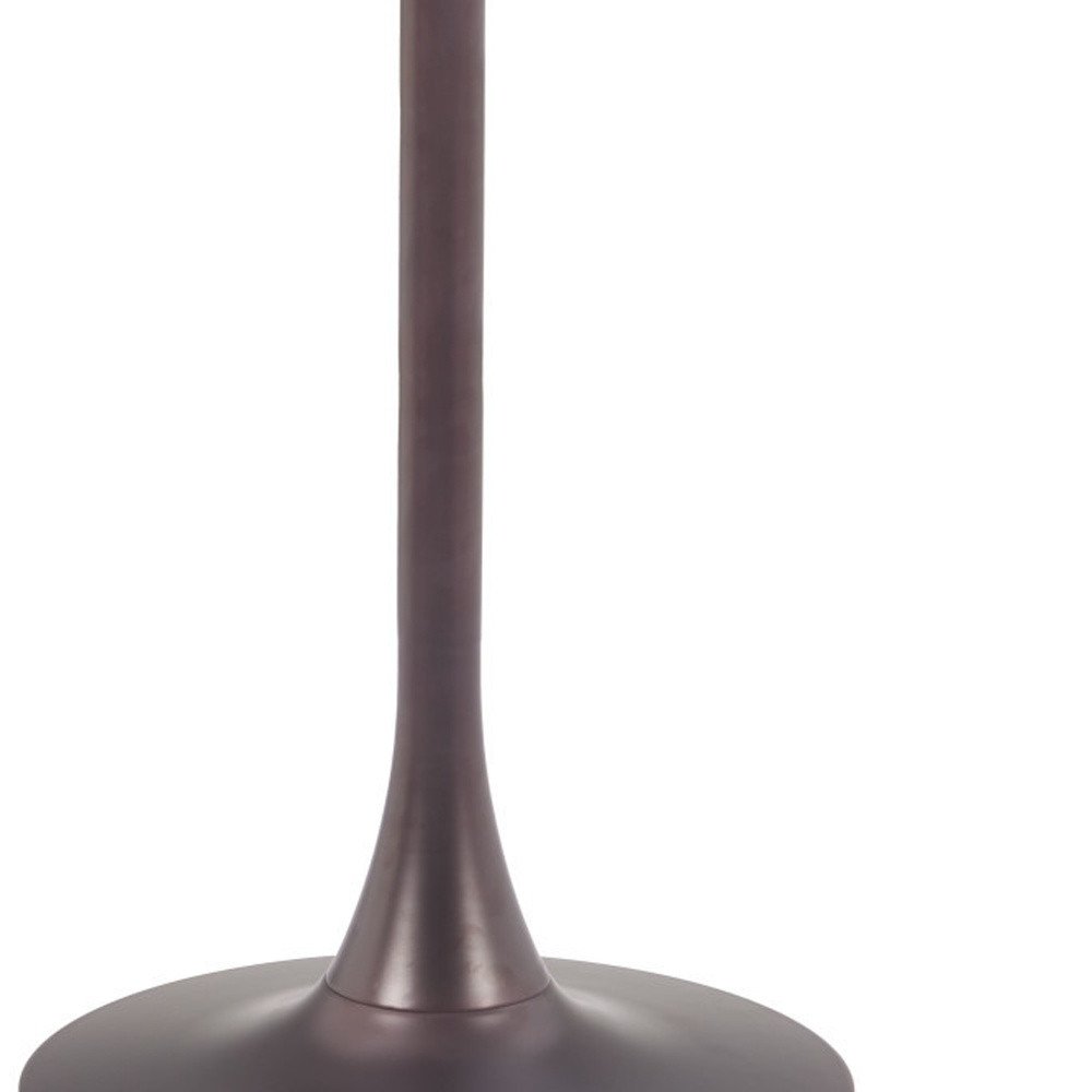 24" Black Wood and Steel Faux Terrazzo Pedestal Base Square Dining Table HomeRoots