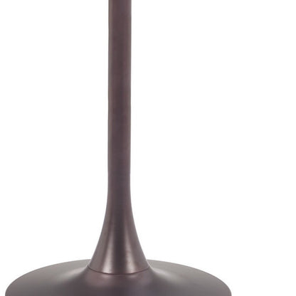 24" Black Wood and Steel Faux Terrazzo Pedestal Base Square Dining Table HomeRoots