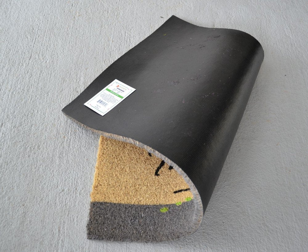 18" X 30" Beige and Black Coir Bicycle Outdoor Spring Door Mat — view 1