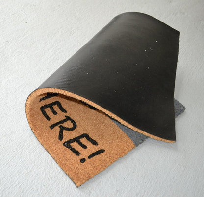 18" X 30" Beige and Black Coir Animal Print Outdoor Door Mat