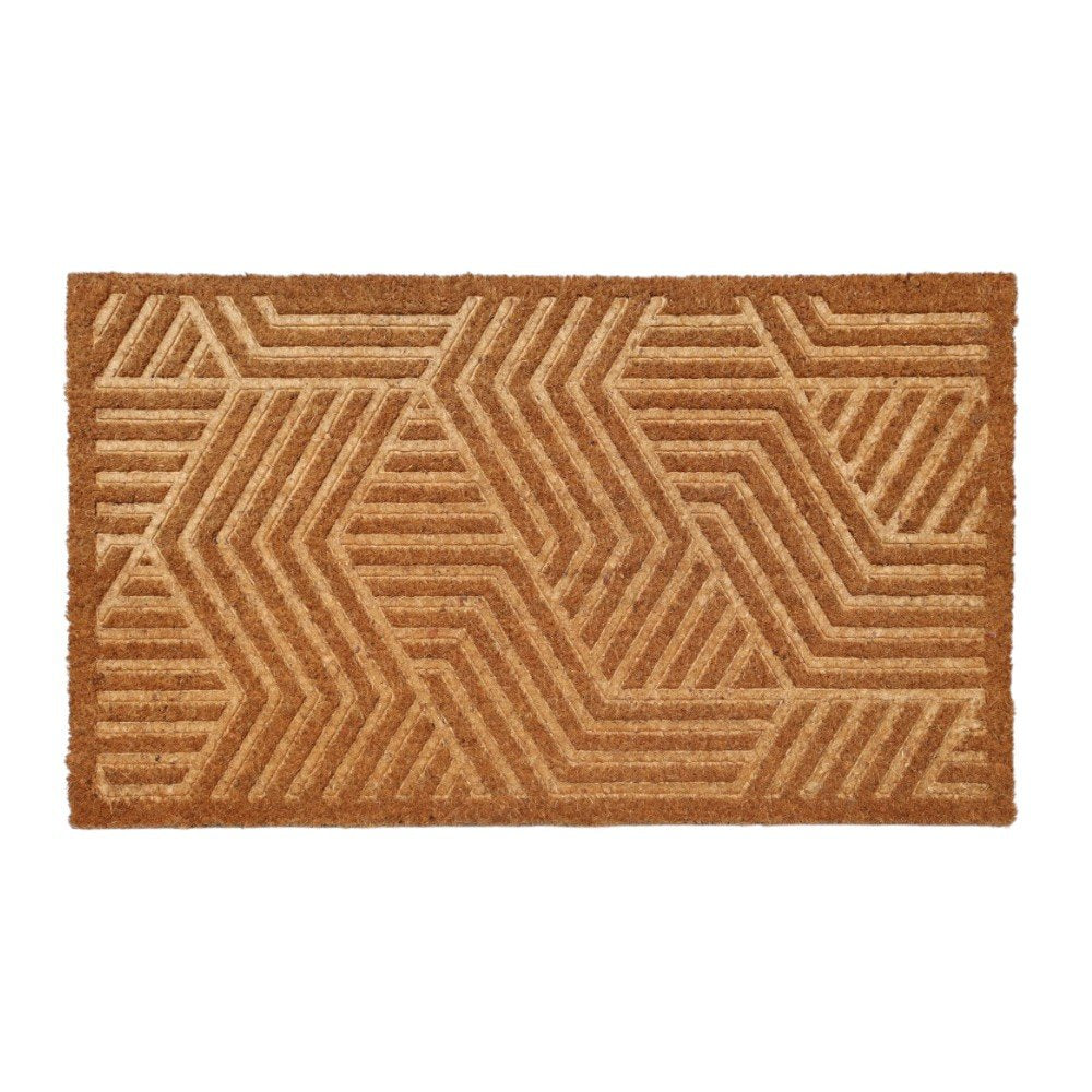 18" X 30" Beige and White Coir Outdoor Door Mat — view 5