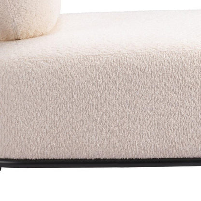 27" White And Black Sherpa And Upholstered Side Chair HomeRoots