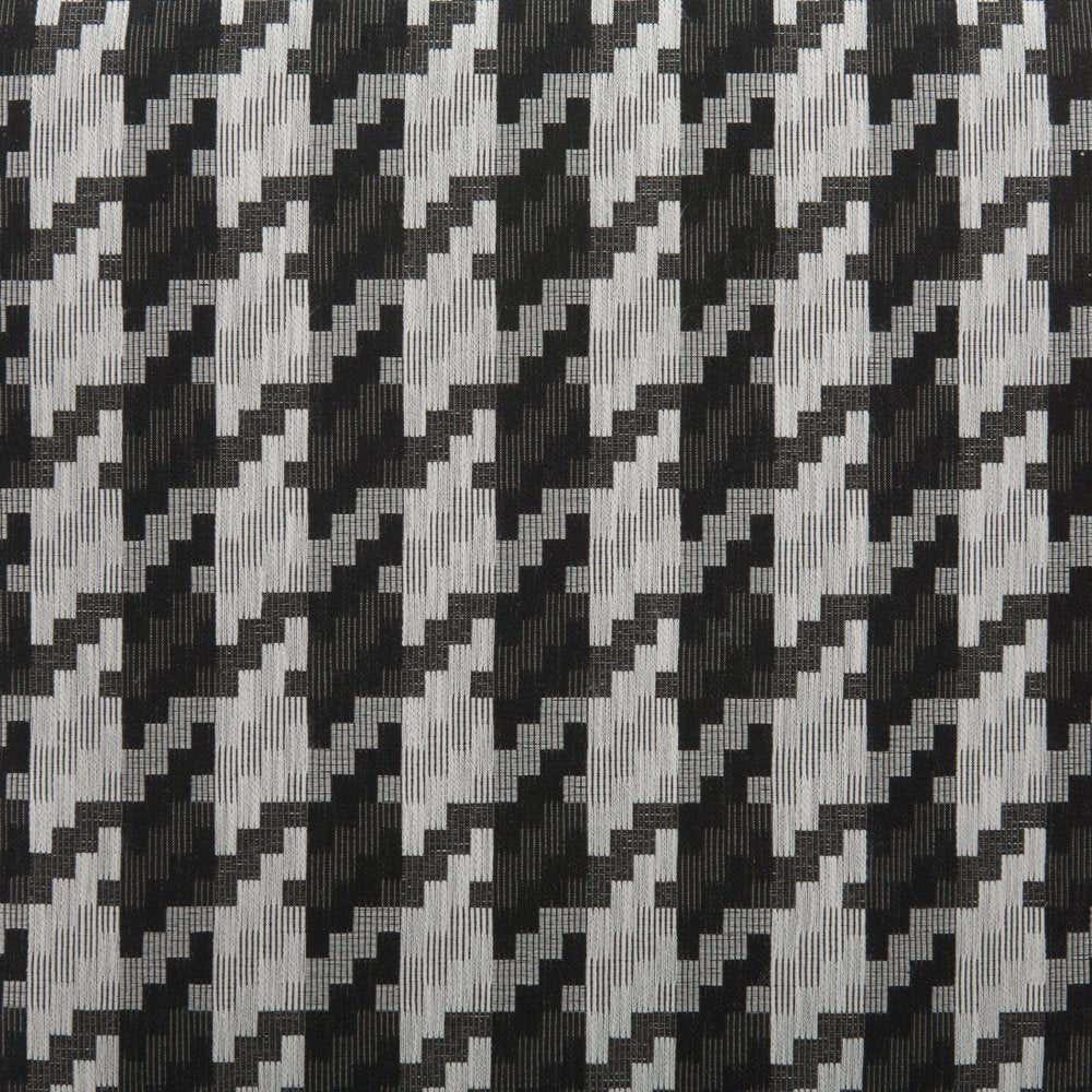 29" Black And White And Black Upholstered Houndstooth Arm Chair HomeRoots