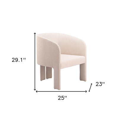 25" Beige Upholstered Arm Chair HomeRoots