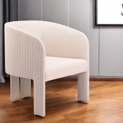 25" Beige Upholstered Arm Chair HomeRoots