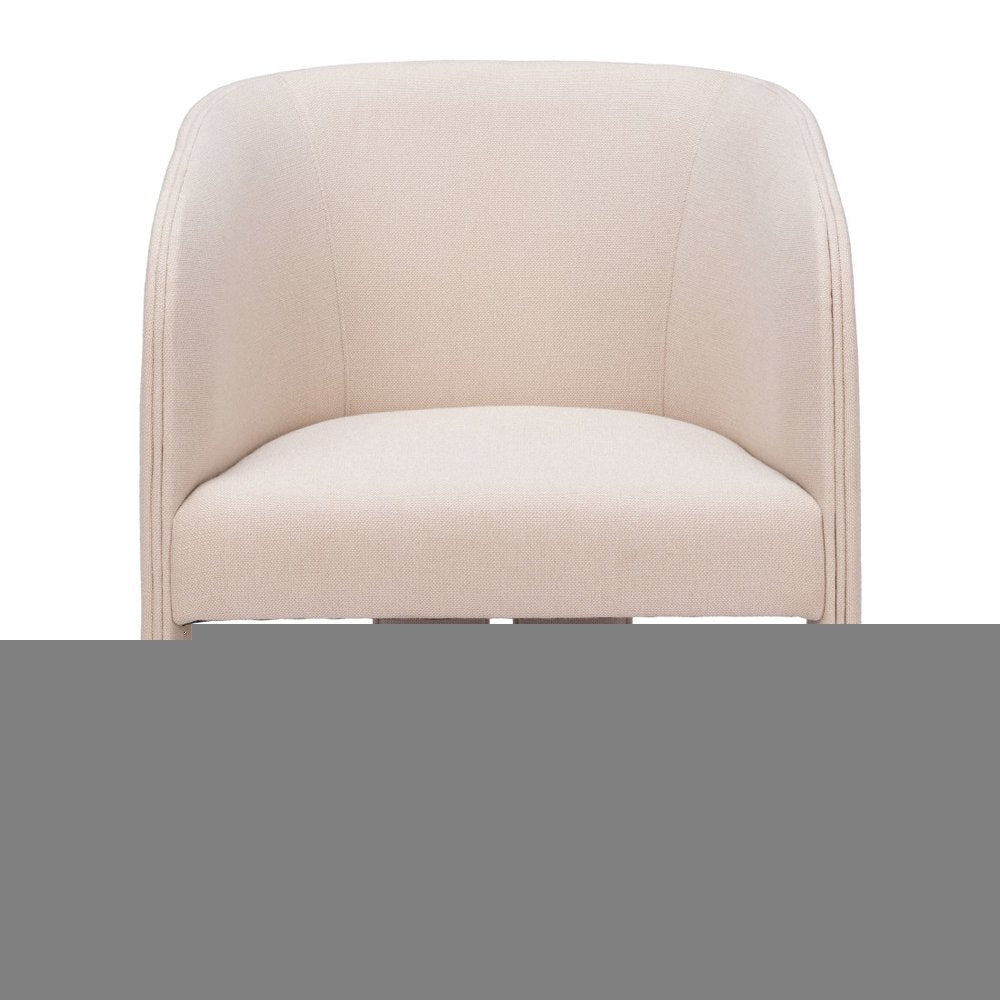 25" Beige Upholstered Arm Chair HomeRoots