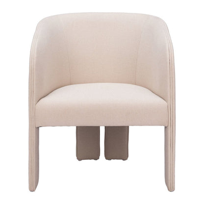 25" Beige Upholstered Arm Chair HomeRoots