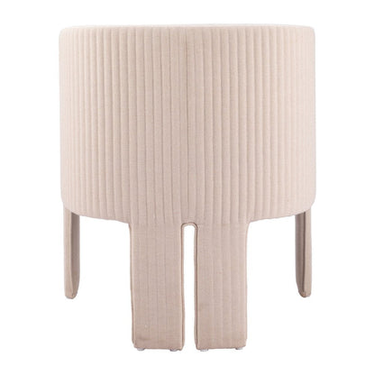 25" Beige Upholstered Arm Chair HomeRoots