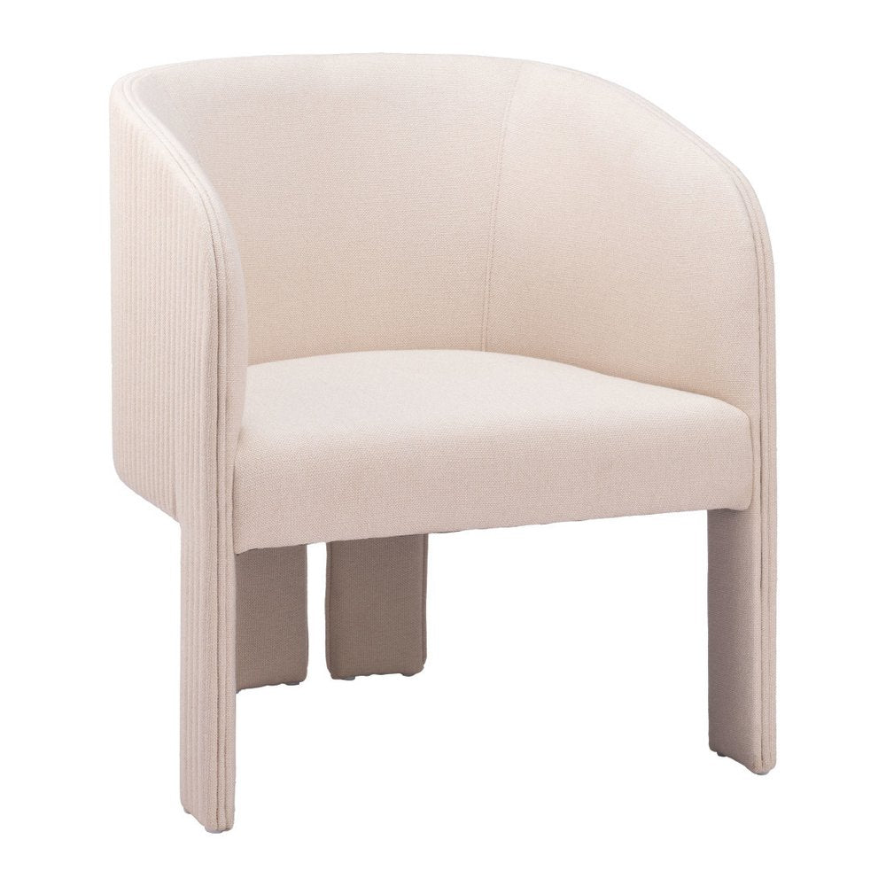 25" Beige Upholstered Arm Chair HomeRoots