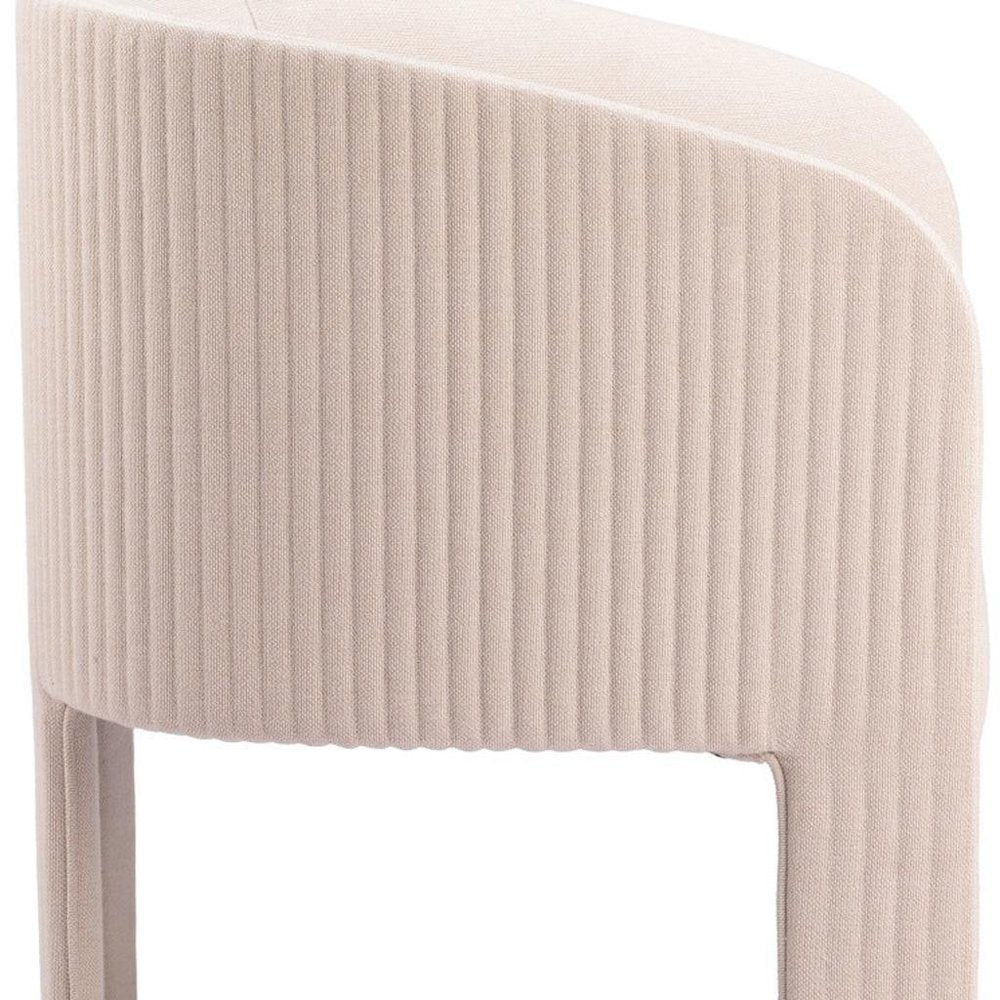25" Beige Upholstered Arm Chair HomeRoots