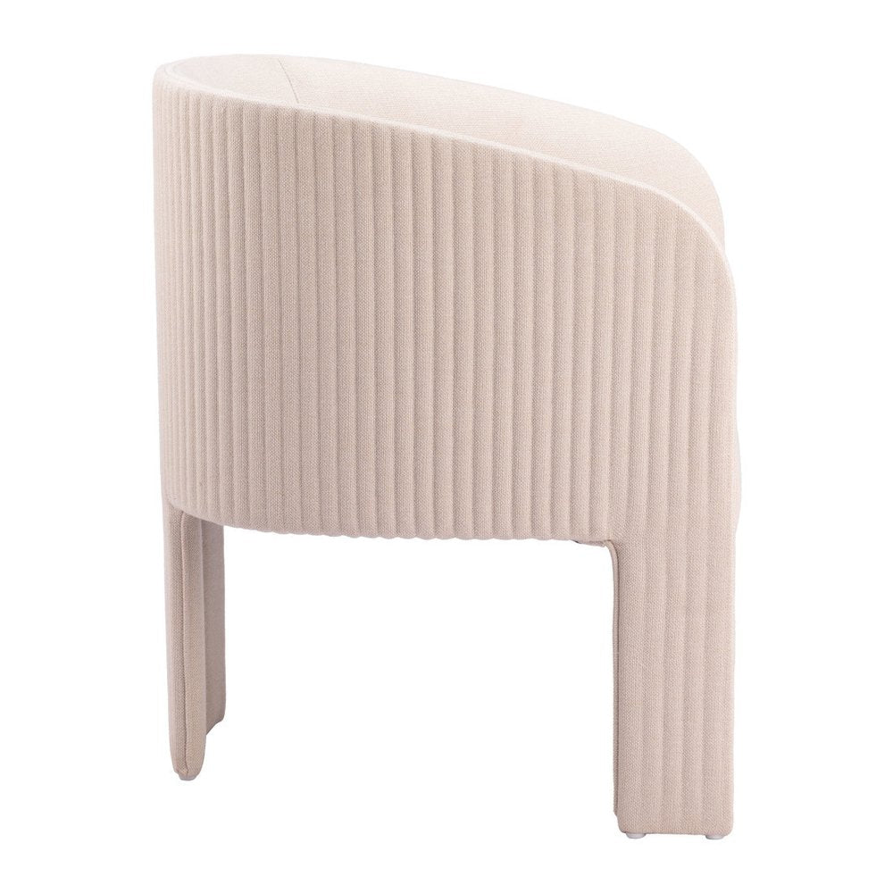 25" Beige Upholstered Arm Chair HomeRoots