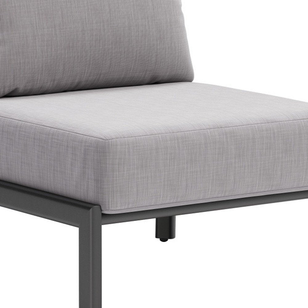 28" Gray And Black Fabric Side Chair HomeRoots