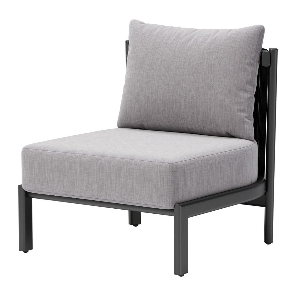 28" Gray And Black Fabric Side Chair HomeRoots