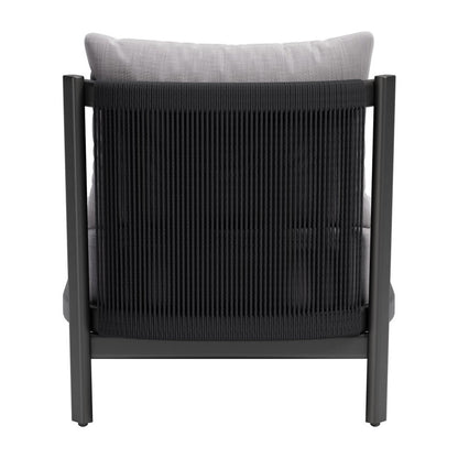 28" Gray And Black Fabric Side Chair HomeRoots
