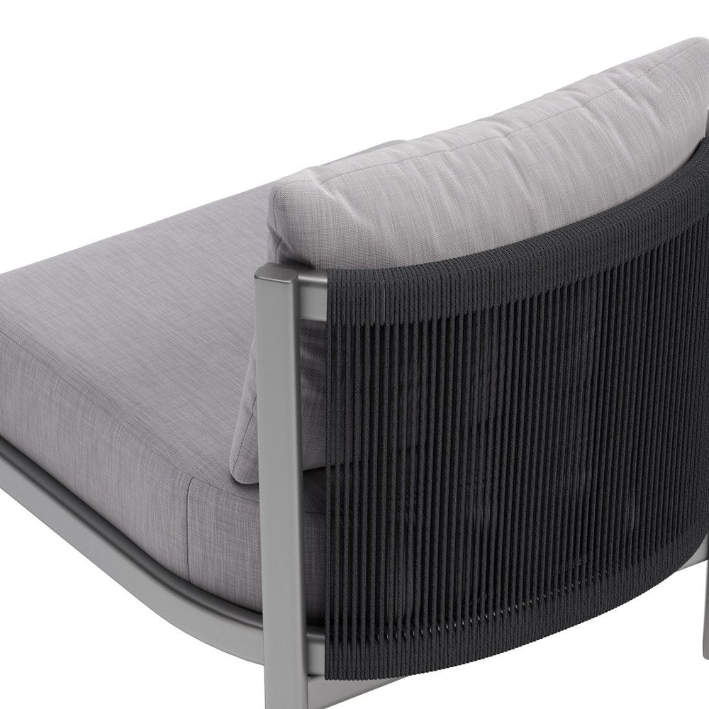 28" Gray And Black Fabric Side Chair HomeRoots