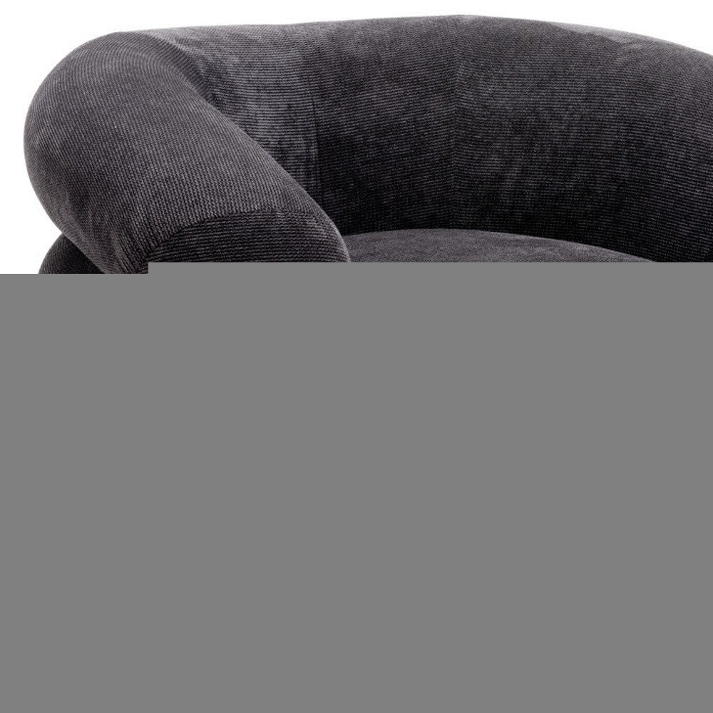37" Black And Gold Faux Shearling And Upholstered Arm Chair HomeRoots
