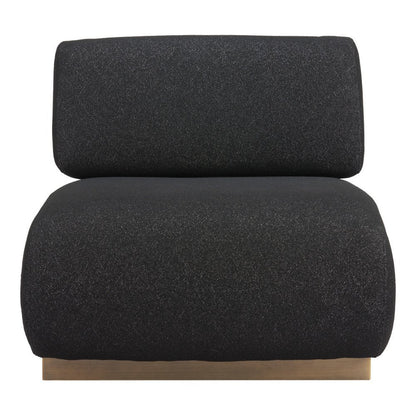 34" Black And Bronze Fabric And Upholstered Side Chair HomeRoots