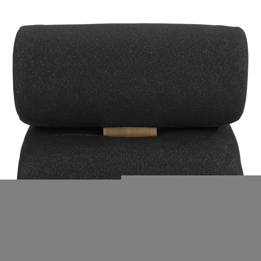 34" Black And Bronze Fabric And Upholstered Side Chair HomeRoots