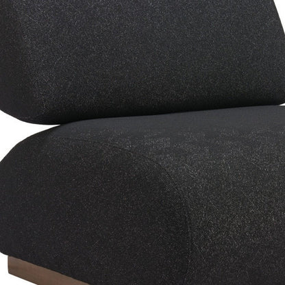 34" Black And Bronze Fabric And Upholstered Side Chair HomeRoots