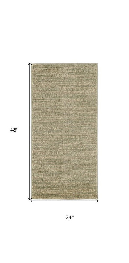 2' X 4' Green And Gold Abstract Indoor Outdoor Area Rug HomeRoots