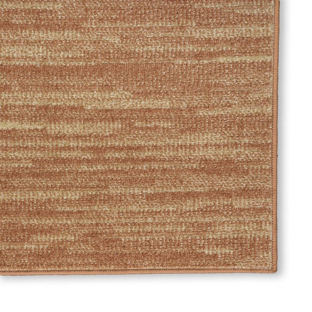 2' X 4' Rust And Beige Abstract Indoor Outdoor Area Rug HomeRoots