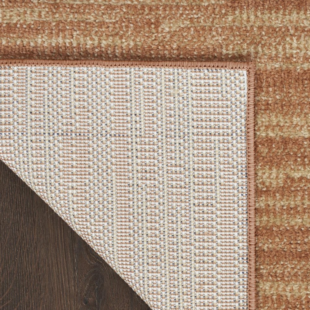 2' X 4' Rust And Beige Abstract Indoor Outdoor Area Rug — view 2