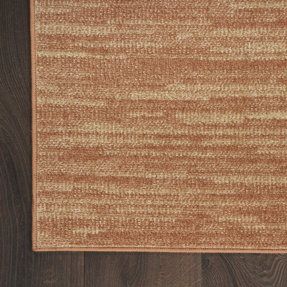 2' X 4' Rust And Beige Abstract Indoor Outdoor Area Rug — view 3