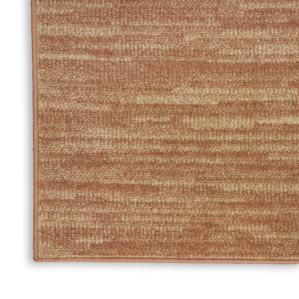 2' X 4' Rust And Beige Abstract Indoor Outdoor Area Rug — view 5