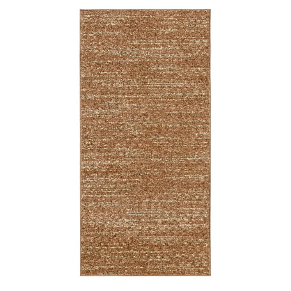 2' X 4' Rust And Beige Abstract Indoor Outdoor Area Rug — view 9